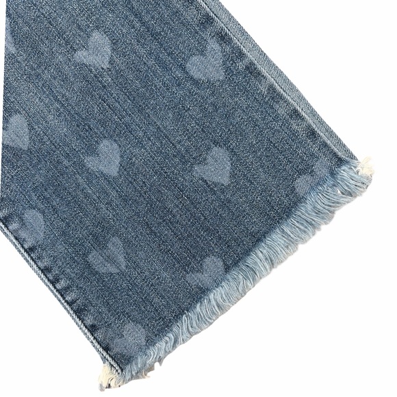 James Jeans Buddy Vintage Love Heart Denim Distressed Straight Jeans Size 26 NWT - Picture 9 of 15